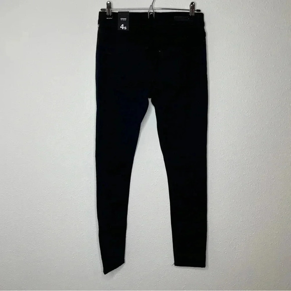 NWT EXPRESS Womens Black Mia Mid Rise Legging Jeans Size 4S Side Print Dark Wash - Picture 4 of 11